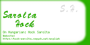 sarolta hock business card